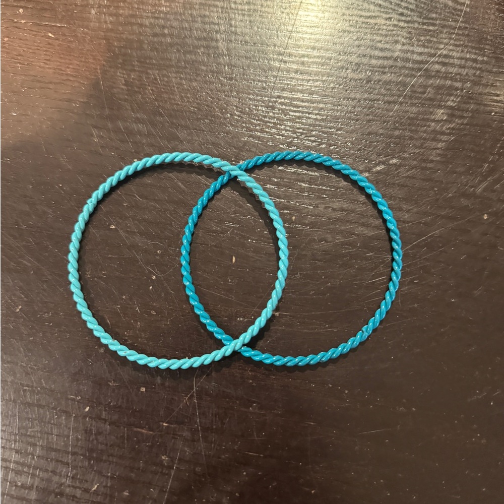Teal and Turquoise Rope Bangle